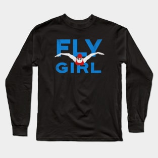 Fly Girl Women Swimming Long Sleeve T-Shirt